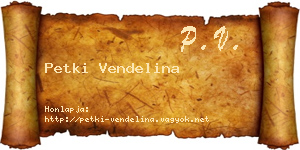Petki Vendelina névjegykártya